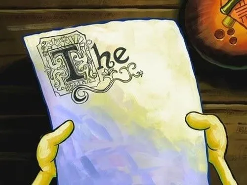 Spongebob 'THE' paper